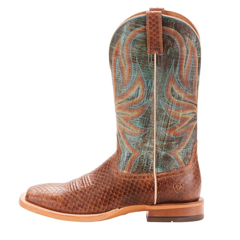 Ariat Range Boss Kahverengi / Yeşil Western Csizma Erkek (31346-499)